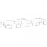 ezüstszínű acél kutyakennel 40 m²