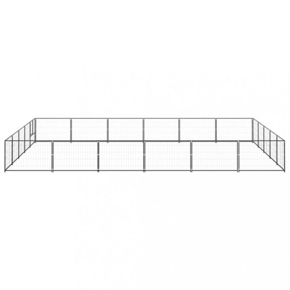 fekete acél kutyakennel 30 m²