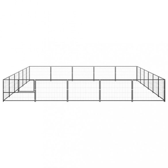 fekete acél kutyakennel 30 m²