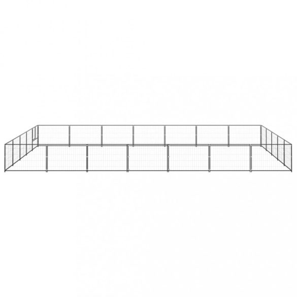 fekete acél kutyakennel 35 m²