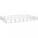 fekete acél kutyakennel 40 m²