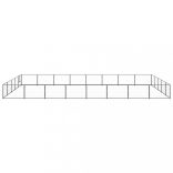 fekete acél kutyakennel 40 m²