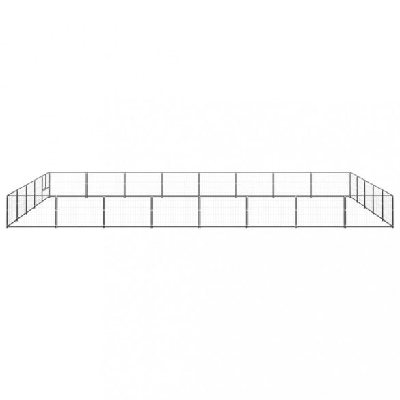 fekete acél kutyakennel 40 m²
