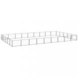 fekete acél kutyakennel 45 m²