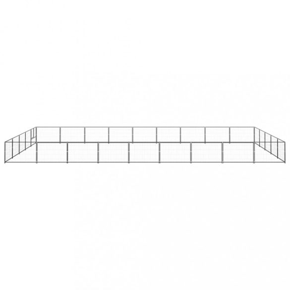 fekete acél kutyakennel 45 m²