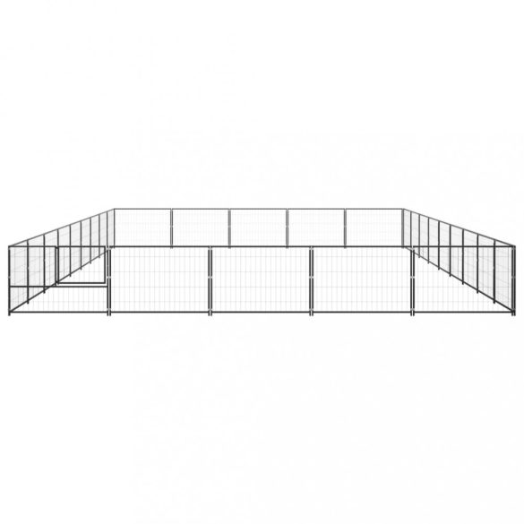 fekete acél kutyakennel 45 m²