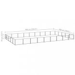 fekete acél kutyakennel 45 m²