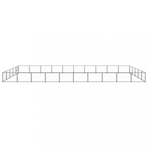 fekete acél kutyakennel 50 m²