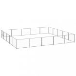 ezüstszínű acél kutyakennel 25 m²