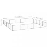 ezüstszínű acél kutyakennel 25 m²