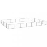 ezüstszínű acél kutyakennel 35 m²