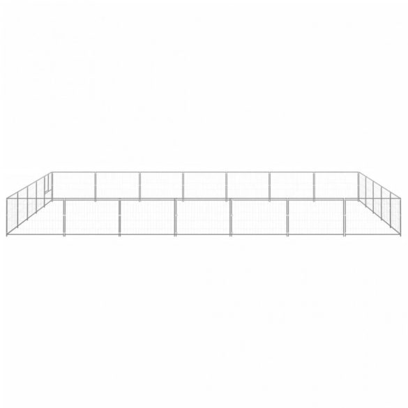 ezüstszínű acél kutyakennel 35 m²