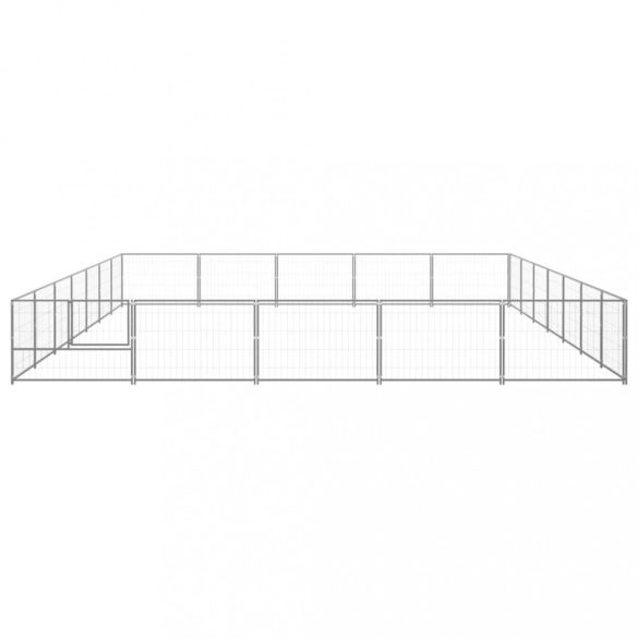 ezüstszínű acél kutyakennel 35 m²
