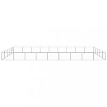 ezüstszínű acél kutyakennel 45 m²