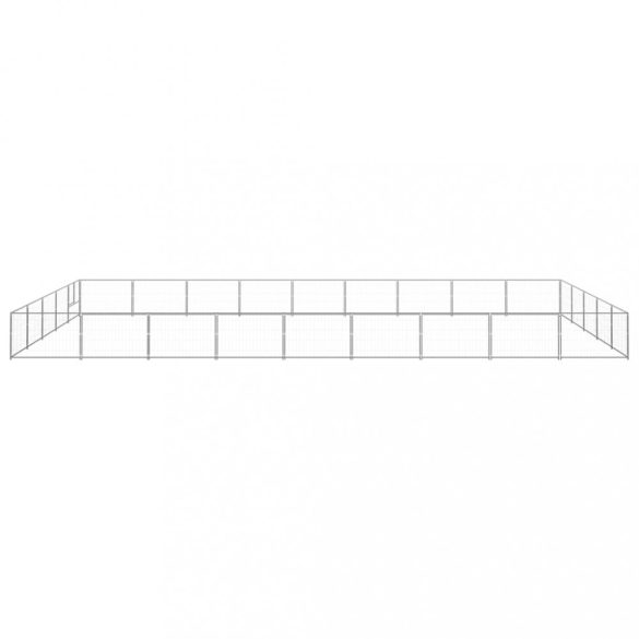 ezüstszínű acél kutyakennel 45 m²