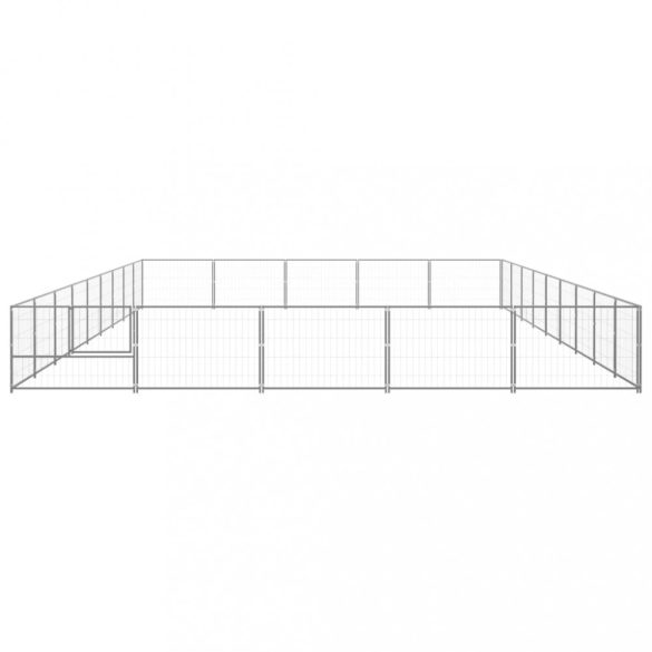 ezüstszínű acél kutyakennel 45 m²