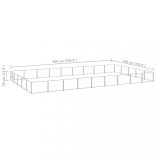 ezüstszínű acél kutyakennel 45 m²