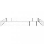 fekete acél kutyakennel 36 m²