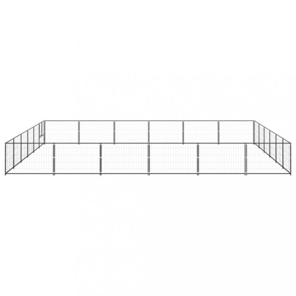 fekete acél kutyakennel 36 m²