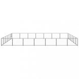 fekete acél kutyakennel 42 m²