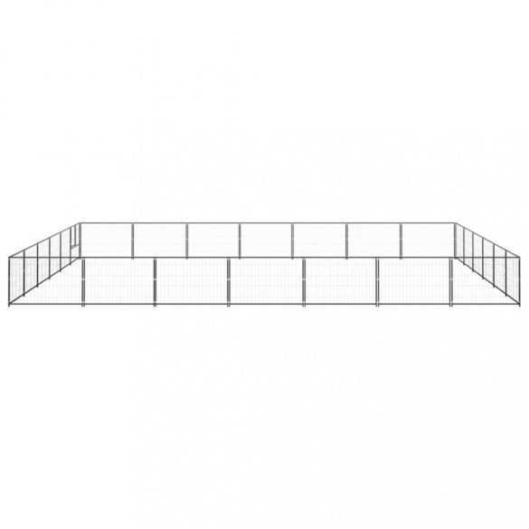 fekete acél kutyakennel 42 m²