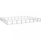 fekete acél kutyakennel 48 m²
