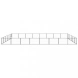 fekete acél kutyakennel 48 m²