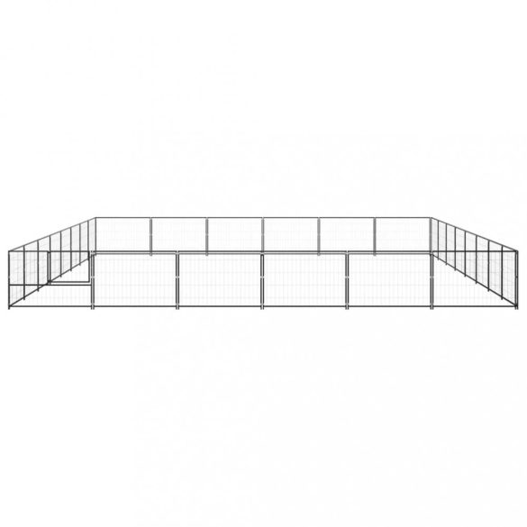 fekete acél kutyakennel 48 m²