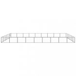 fekete acél kutyakennel 54 m²