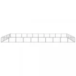 fekete acél kutyakennel 60 m²