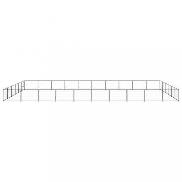 fekete acél kutyakennel 60 m²