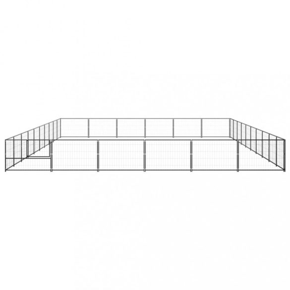 fekete acél kutyakennel 60 m²
