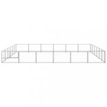 ezüstszínű acél kutyakennel 36 m²