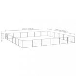 ezüstszínű acél kutyakennel 36 m²
