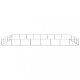 ezüstszínű acél kutyakennel 48 m²