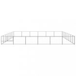 ezüstszínű acél kutyakennel 48 m²