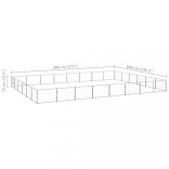 ezüstszínű acél kutyakennel 48 m²