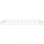 ezüstszínű acél kutyakennel 60 m²