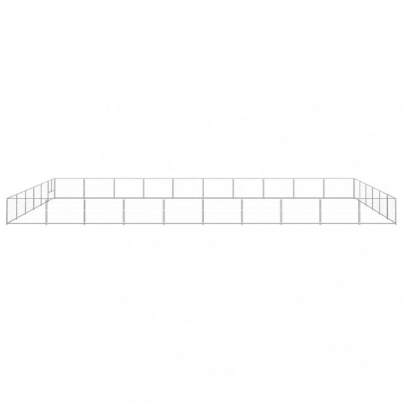 ezüstszínű acél kutyakennel 60 m²