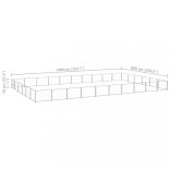 ezüstszínű acél kutyakennel 60 m²