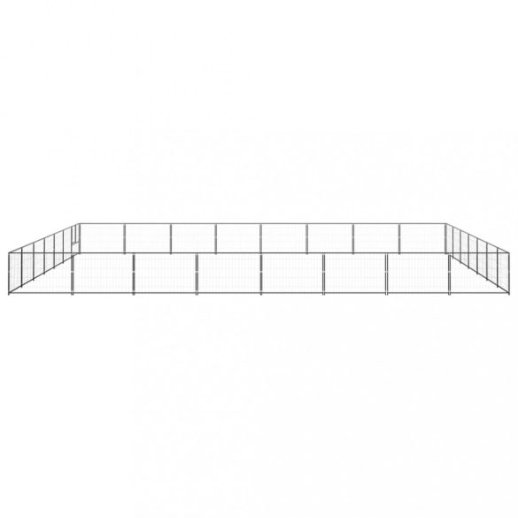fekete acél kutyakennel 56 m²