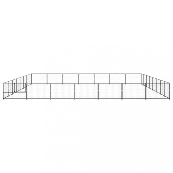 fekete acél kutyakennel 56 m²