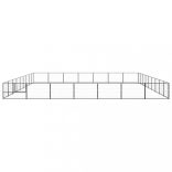 fekete acél kutyakennel 63 m²