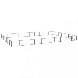 fekete acél kutyakennel 70 m²