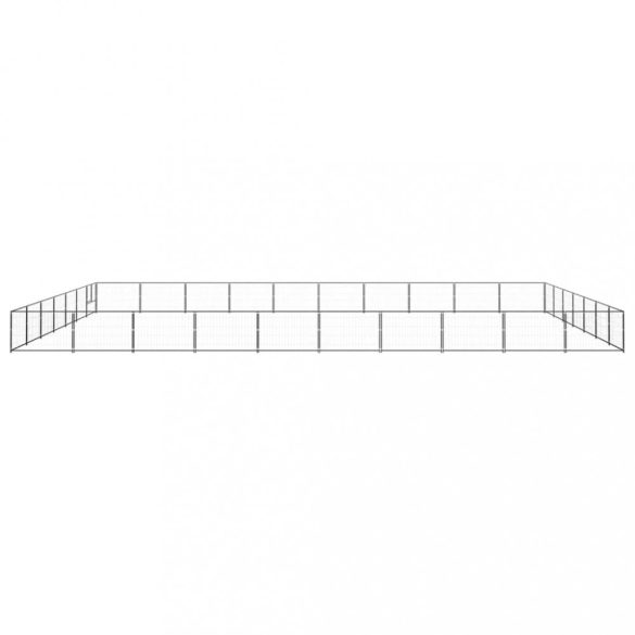 fekete acél kutyakennel 70 m²