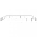 ezüstszínű acél kutyakennel 49 m²