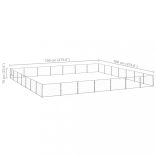ezüstszínű acél kutyakennel 49 m²