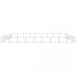 ezüstszínű acél kutyakennel 63 m²