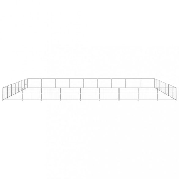 ezüstszínű acél kutyakennel 63 m²