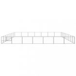 ezüstszínű acél kutyakennel 63 m²